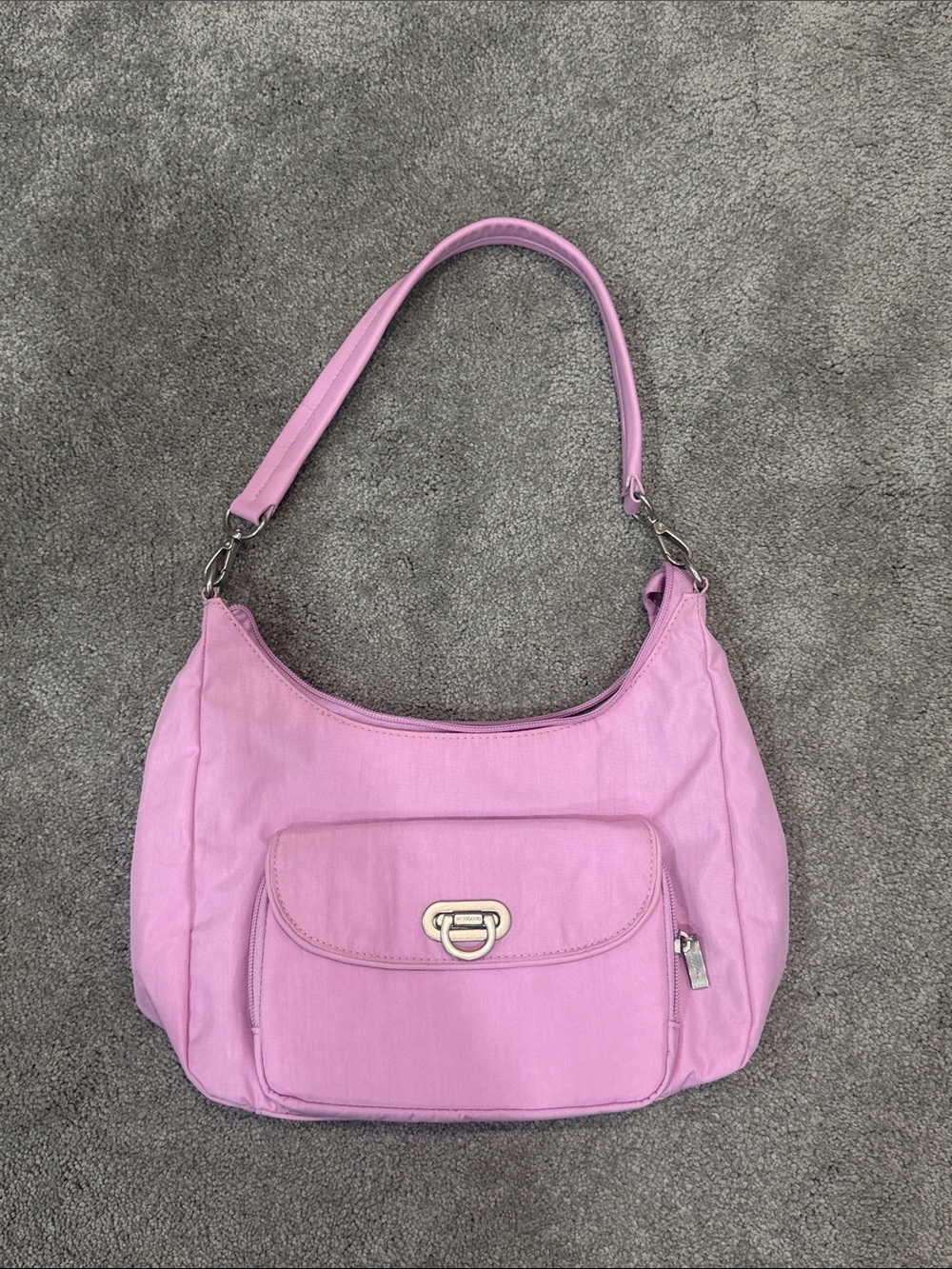Baggallini Pink Shoulder Bag with Front Pocket